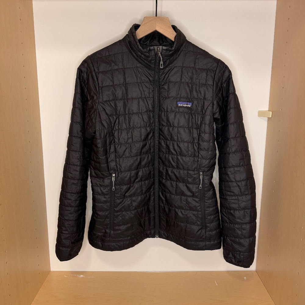 FLAWLESS PATAGONIA NANO PUFF JACKET STY84217 BLACK WOMENS SMALL